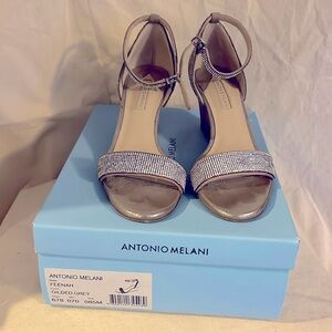 Antonio Melani Dress Wedge, Gilded Grey Feenah SZ 8.5